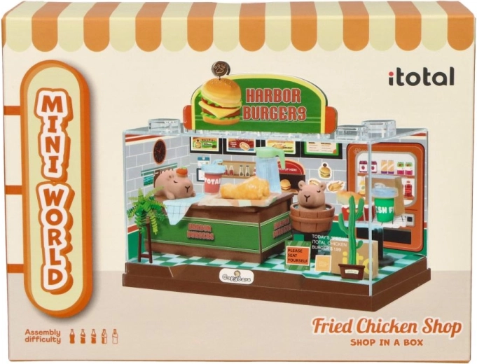 i-Total mini restaurant cu burgeri – dioramă DIY unică
