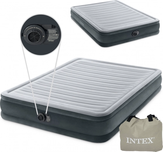 saltea gonflabilă cu pompă integrată 203 × 152 cm – pat dublu Intex