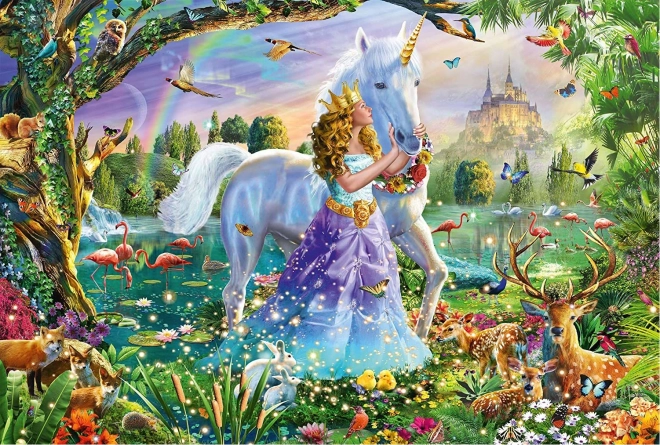 Puzzle Prințesă cu Unicorn 150 Piese