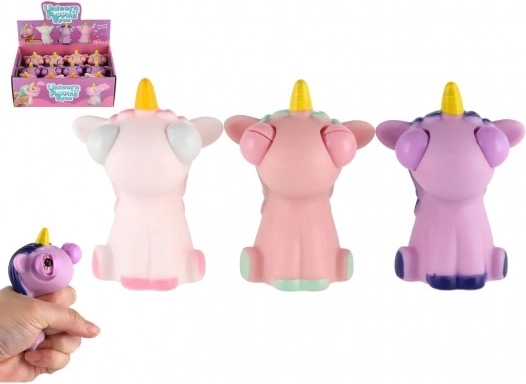 Unicorn anti-stres din silicon, de strâns, 9 cm