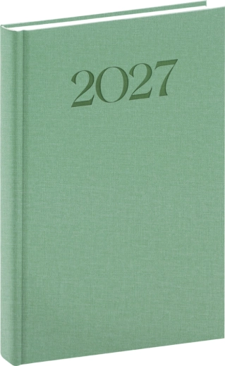 Notique Biella agendă zilnică 2027 verde 15 × 21 cm