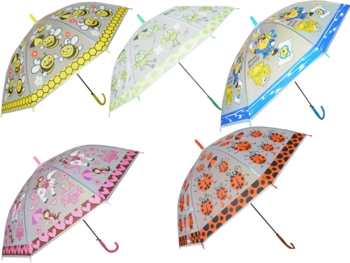 Umbrelă automată pentru copii Swede cu motiv colorat