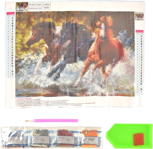 Set creativ de pictură cu diamante Cal 30 × 40 cm