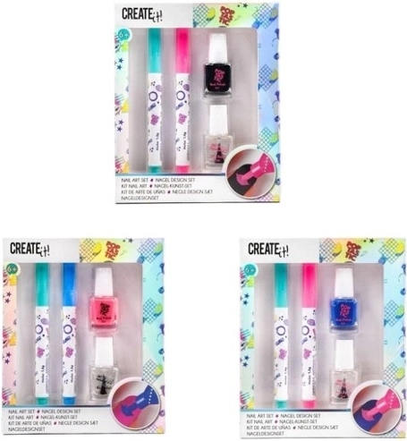 Create It! set de lacuri și markere nail art pentru unghii