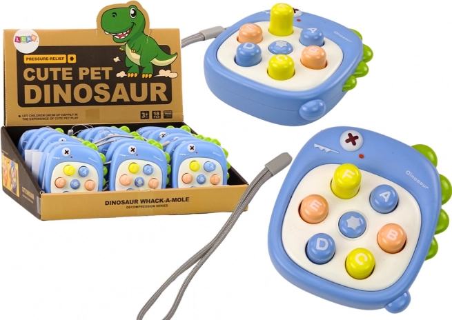 Joc whack a mole dinozaur albastru