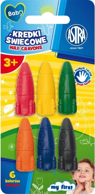 Creioane cerate pentru cei mici 6 buc Astra Baby