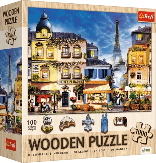 Puzzle din lemn TREFL Ulița franceză 1000 piese