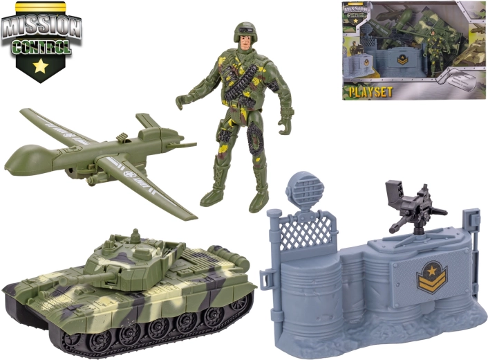 Mission Control tanc cu accesorii 18,5 cm – set de joacă