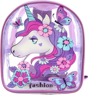 Rucsac transparent cu unicorn