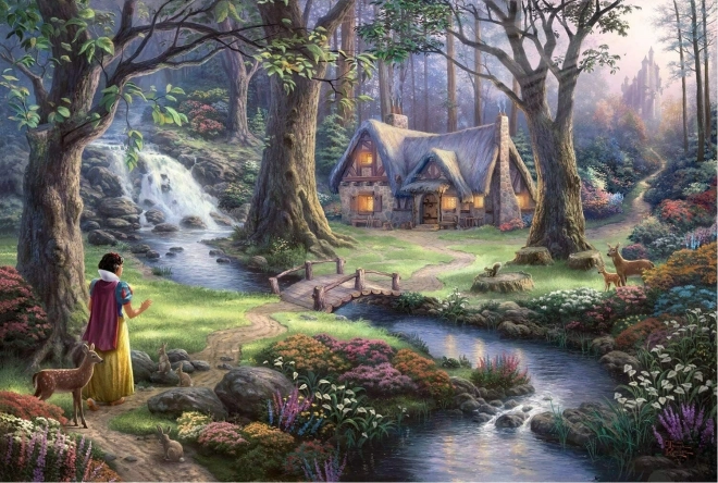 Puzzle Albă ca Zăpada și căsuța celor șapte pitici 1000 de piese