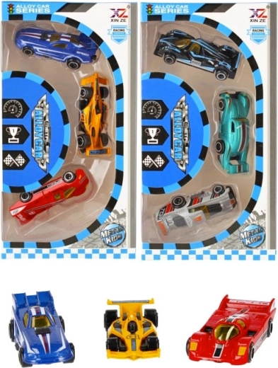 Mașinuțe de curse metalice – set 3 buc.