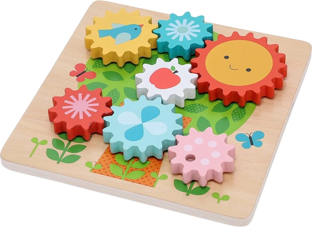 Puzzle din lemn cu roți dințate pentru copii