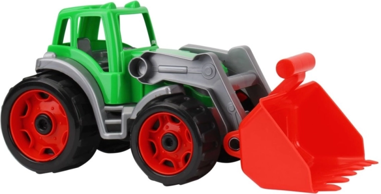 Excavator cu cupă – vehicul de construcții din plastic pentru copii