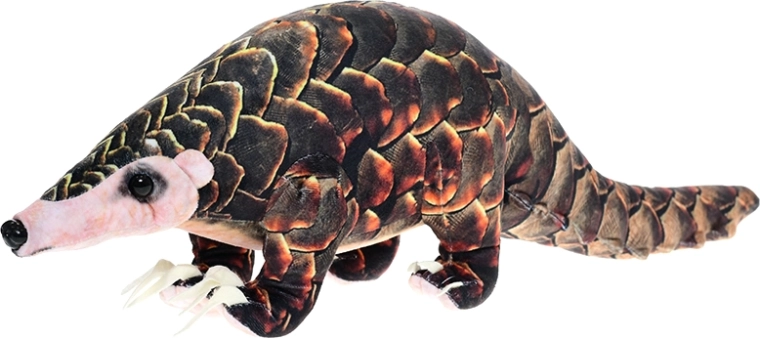Pangolin de pluș 50 cm – jucărie realistă în poziție verticală pentru copii și adulți