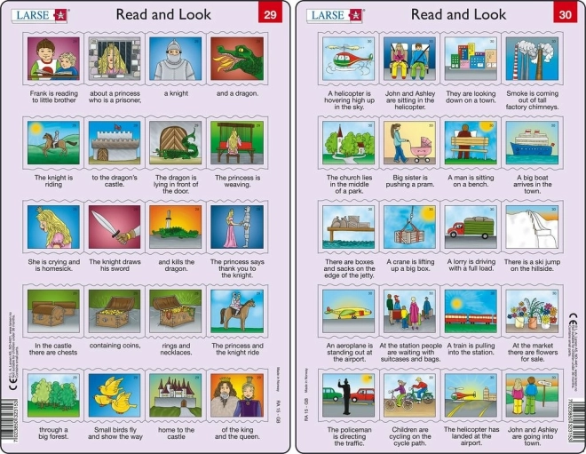 Puzzle engleză – propoziții mai lungi, 20 de piese