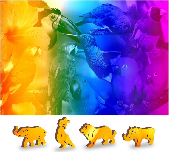 Puzzle din lemn Paradisul Păsărilor