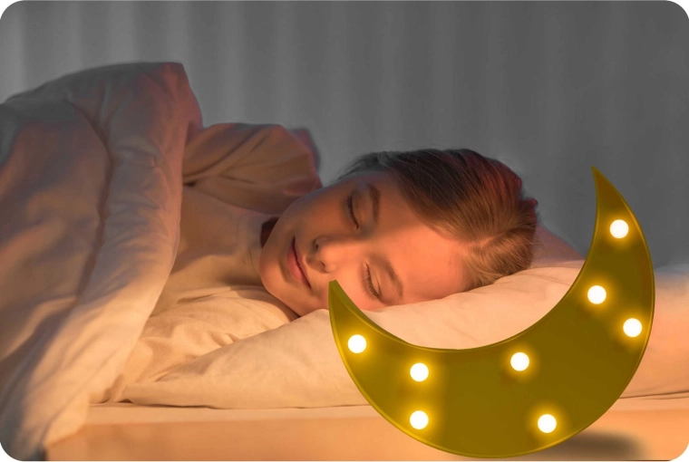 Lumină LED delicată și liniștitoare pentru un somn odihnitor