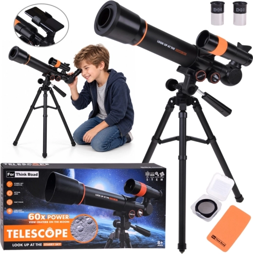 Telescop astronomic pentru copii cu trepied metalic