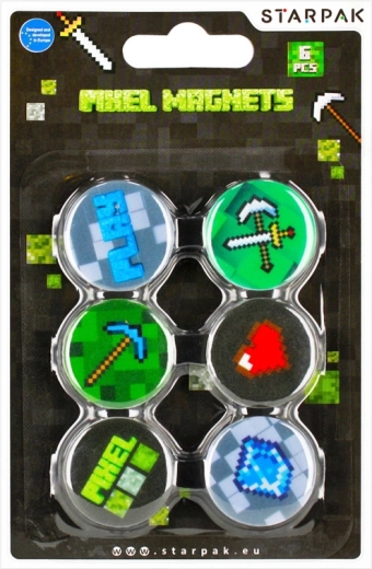 Magneți pixel Minecraft, set 6 buc.