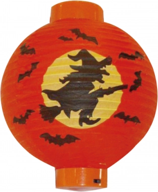 Lampion decorativ Vrăjitoare Halloween 20 cm pe baterii