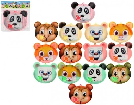 Puzzle glisant cu animăluțe – joc logic pentru copii (mix de modele)