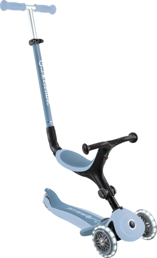 Globber Go-up active lights ecologic trotinetă 3în1 cu roți LED blueberry