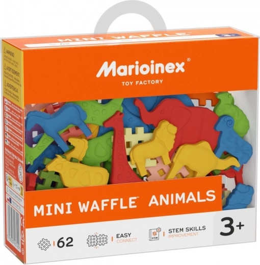 Set creativ Mini Waffle Animale 62 piese