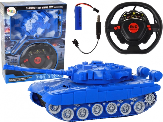 Tanc RC Distractiv Albastru 1:18 27MHz