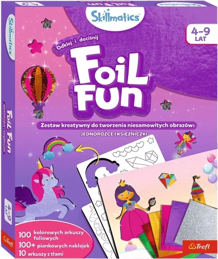 Skillmatics foil fun – unicorni și prințese set creativ