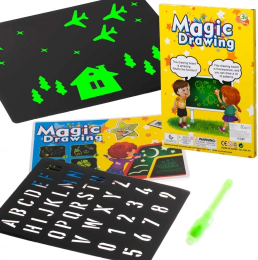 Tăbliță de desen magică cu stilou UV pentru copii