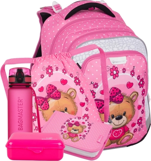 Bagmaster lumi 24 h set școlar mare pentru elevii de clasa I, ursuleț
