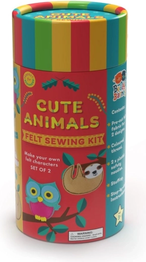 Set Buddy & Barney pentru coaserea animalelor din fetru, 3+