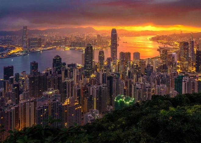 Puzzle Hong Kong la răsărit 1000 piese