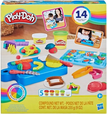 Set de Pornire Play-Doh pentru Micul Bucătar și Învățarea Tăierii