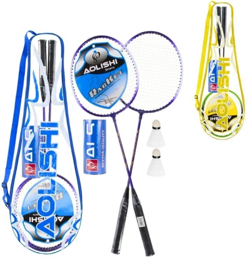 Set de badminton în husă (2 rachete și 2 fluturași) – 2 variante de culoare