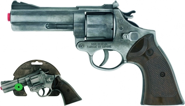 Revolver de poliție colecția Gold, metalic argintiu, 12 focuri