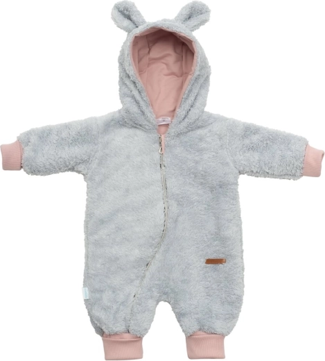 New Baby Teddy bear, salopetă de iarnă pentru copii, gri-roz