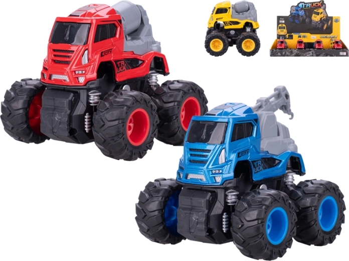 Camion metalic de 9 cm cu mecanism cu inerție