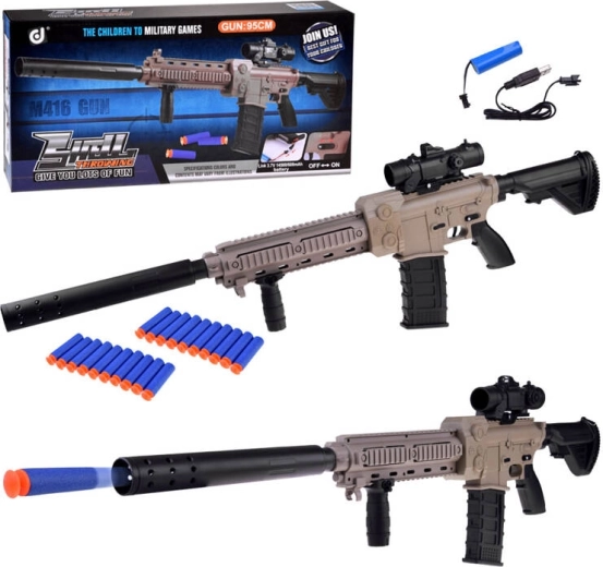 Blaster mare automat cu spumă, cu optică și încărcător