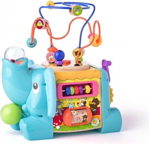 Elefant educațional – jucărie motrică interactivă pentru copii 1+