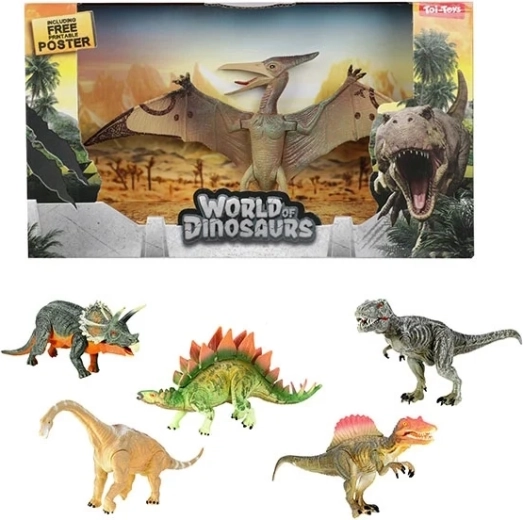 WORLD OF DINOSAURS dinozaur de mărime medie în cutie (asortat) - 1 bucată