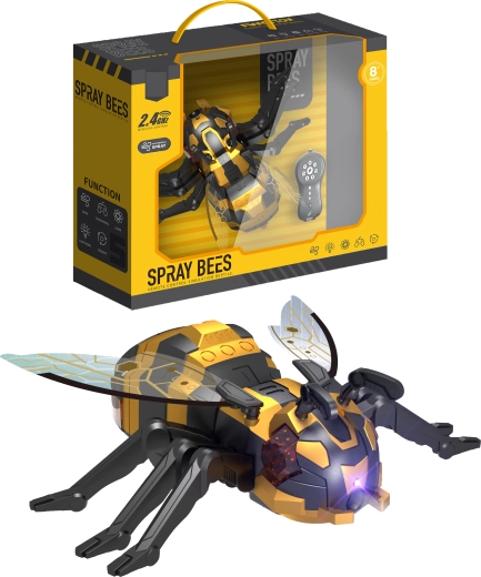 Albinuță robotică R/C Spray Bees cu ceață de apă, programare și iluminare LED