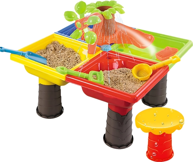 Joc senzorial apă + nisip într-un singur loc