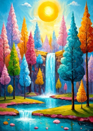 Puzzle Enjoy Cascadă de pădure 1000 de piese