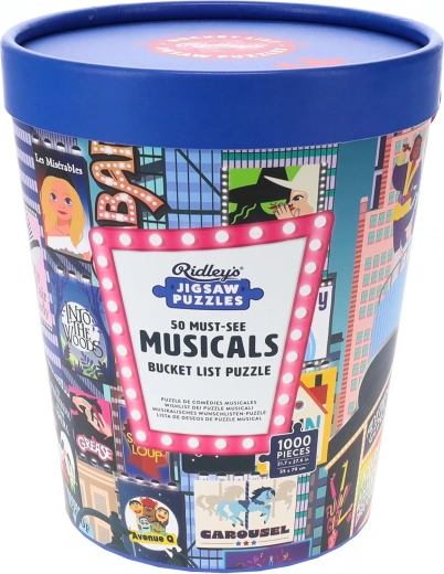 Găleată puzzle Ridley’s Games Bucket List: 50 de musicaluri de neratat (1000 piese)