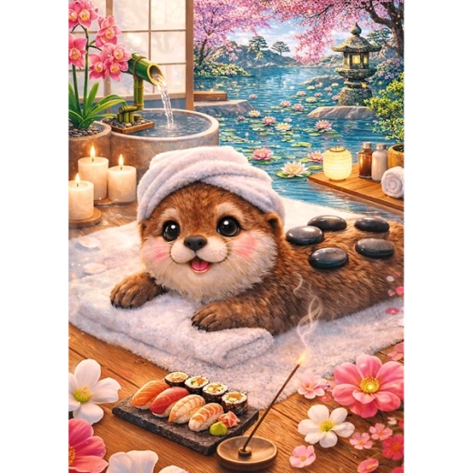 Motiv drăguț cu o vidră la spa