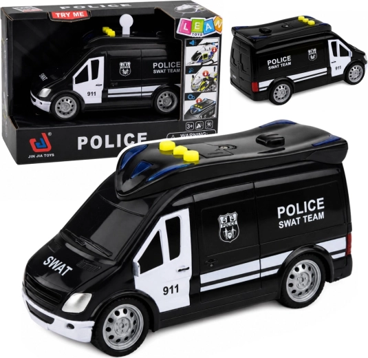 Dubă de poliție SWAT cu lumini și sunete 1:32 - 1 bucată