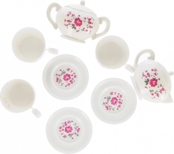 Design floral pentru servirea ceaiului de către copii