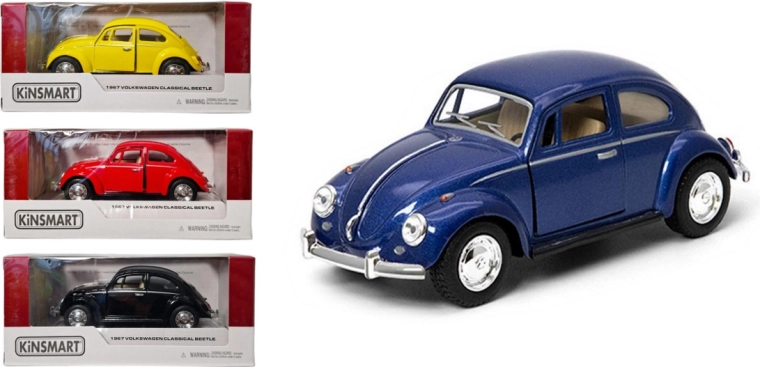 Model auto din metal VOLKSWAGEN Beetle cu mecanism cu întoarcere