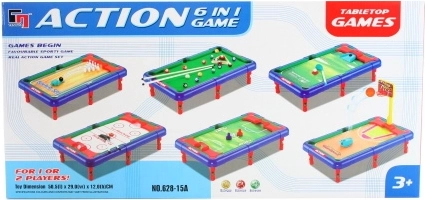 Set de jocuri sportive de masă 6‑în‑1 pentru copii